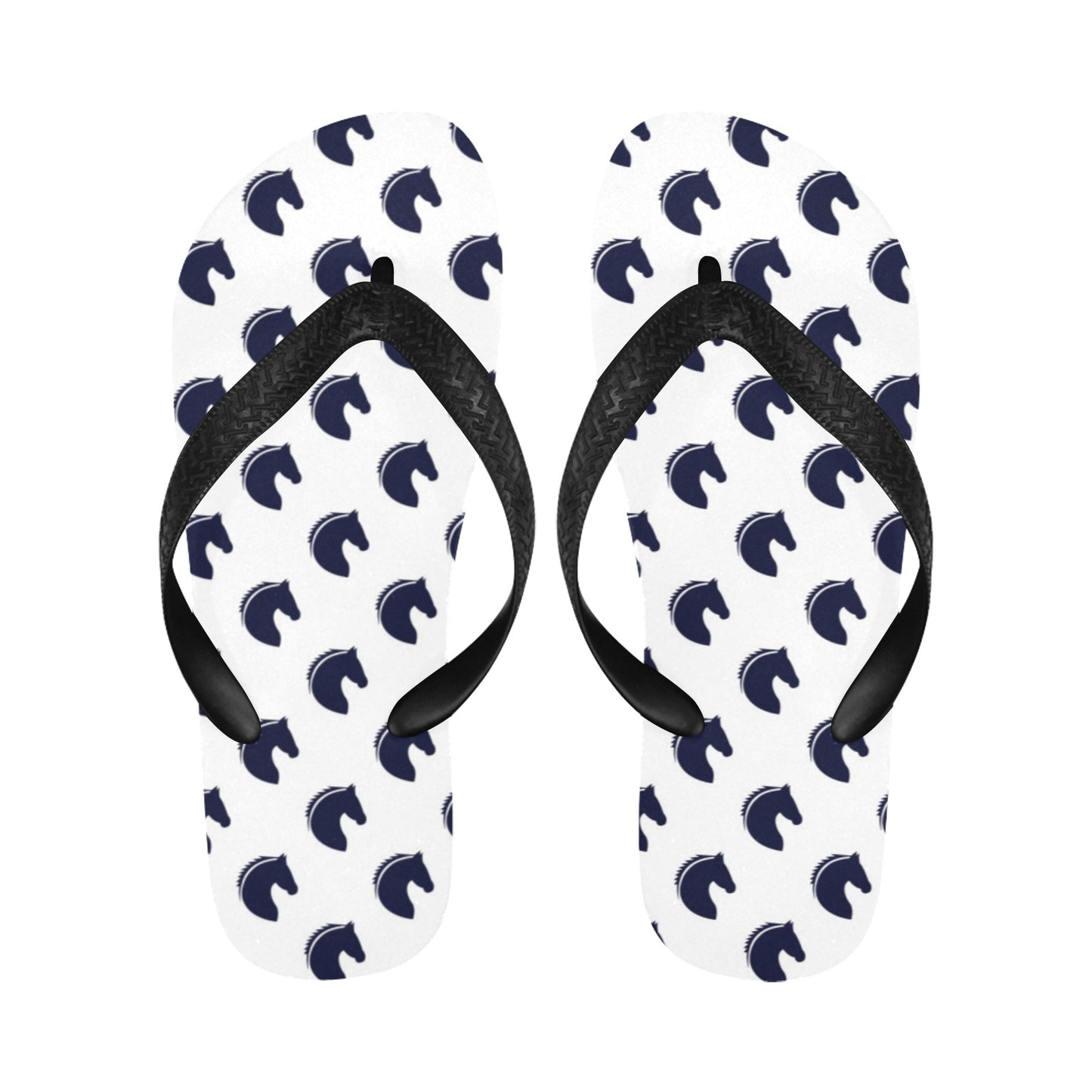 Horse Head Print Design LKS303 Flip Flops