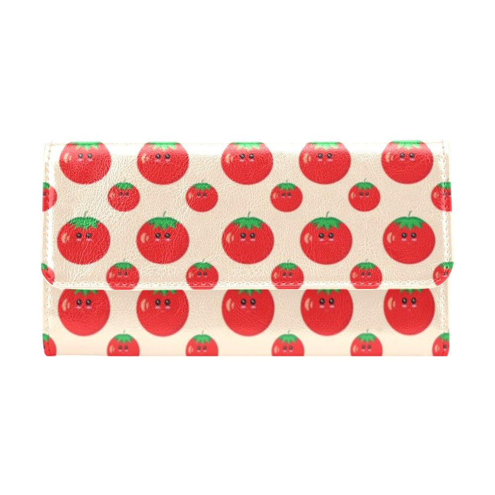 Tomato Print Design LKS308 Women's Trifold Wallet