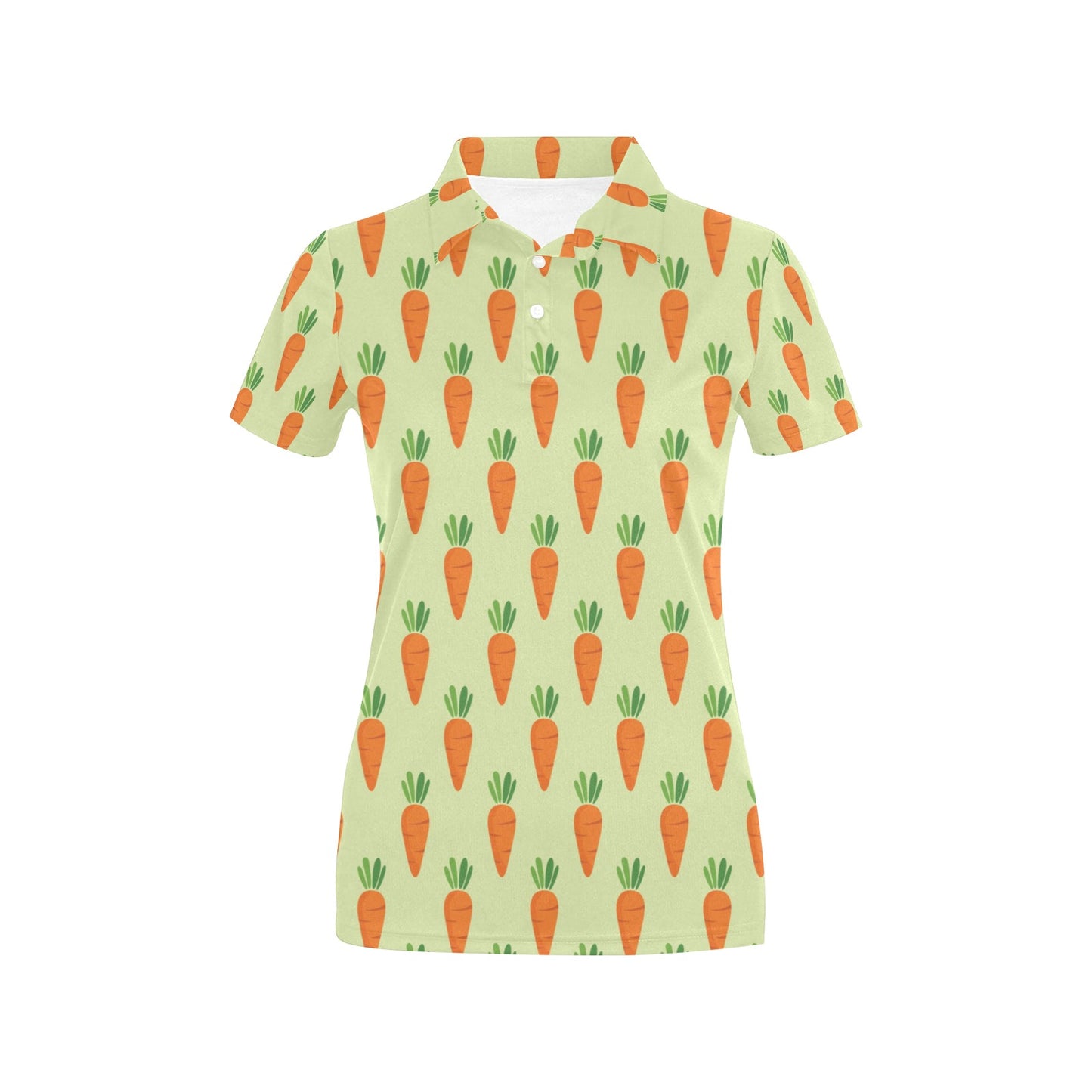 Carrot Pattern Print Design 02 Women's Polo Shirt