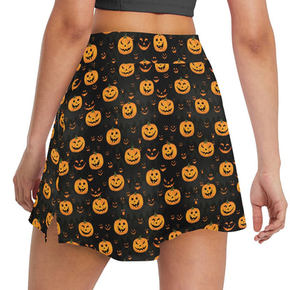 Halloween Print Design LKS401 17" Golf & Pickleball Skort with Pockets