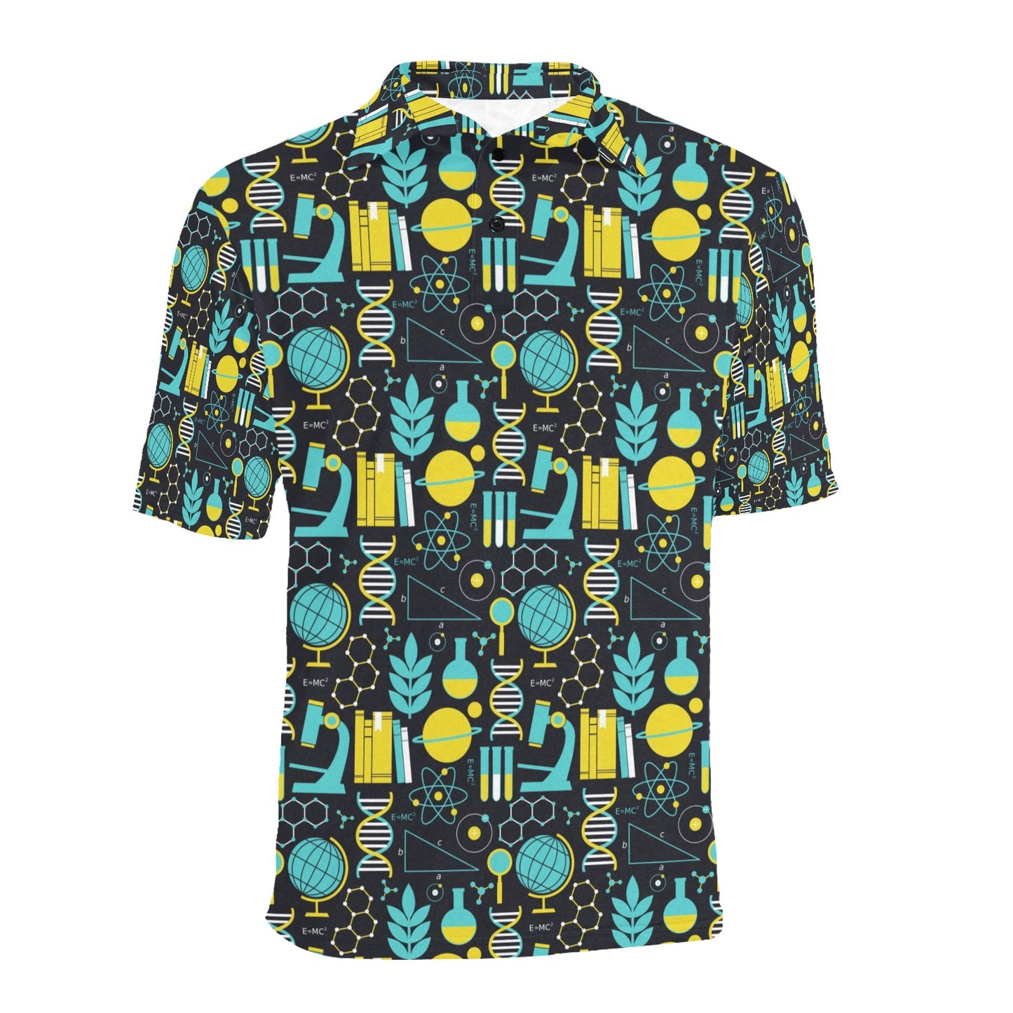 Science Print Design LKS301 Men Polo Shirt
