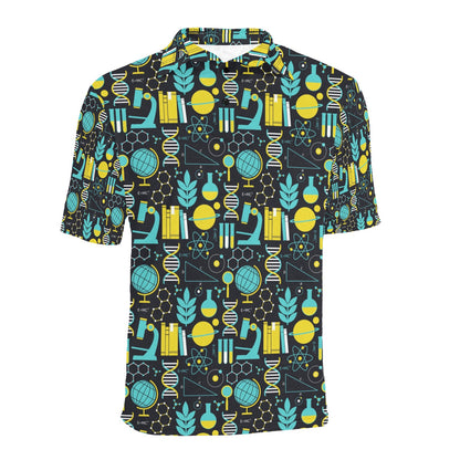 Science Print Design LKS301 Men Polo Shirt