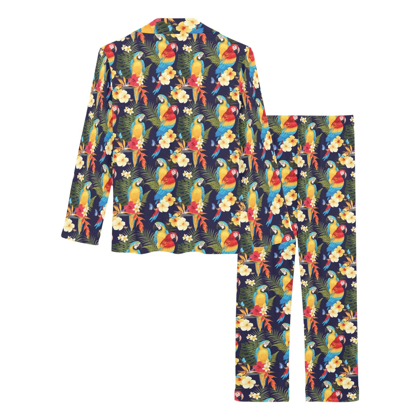 Parrot Themed Design Women's Long Pajama Set