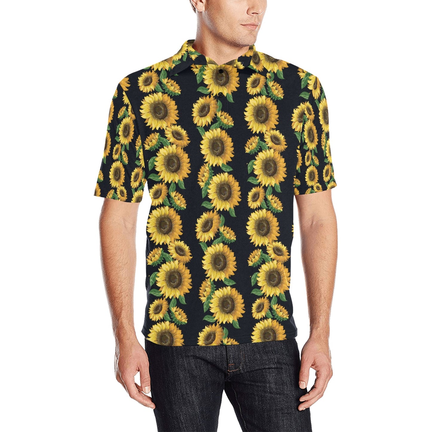 Sunflower Print Design LKS306 Men Polo Shirt