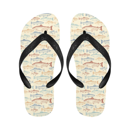 Salmon Fish Print Design LKS302 Flip Flops