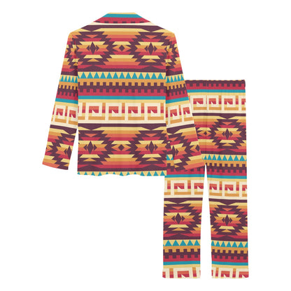 Tribal Aztec Vintage Women's Long Pajama Set