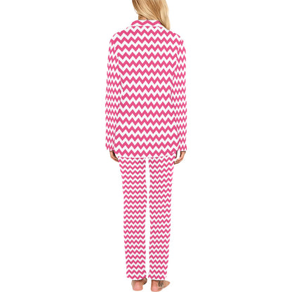 Chevron Print Design LKS402 Women's Long Pajama Set
