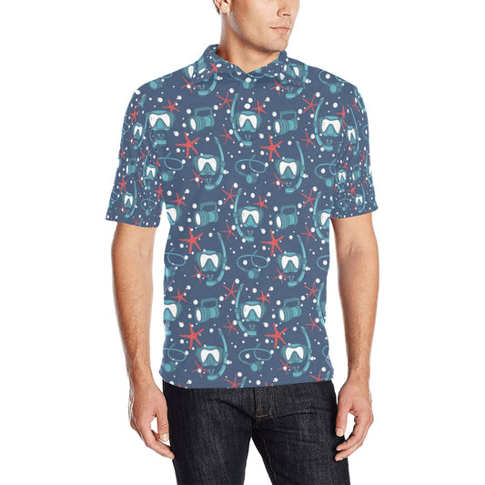 Scuba Equipment Print Design LKS302 Men Polo Shirt