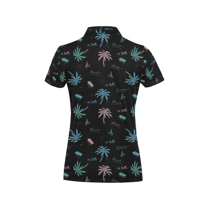Aloha Hawaii Pattern Print Design 03 Women's Polo Shirt