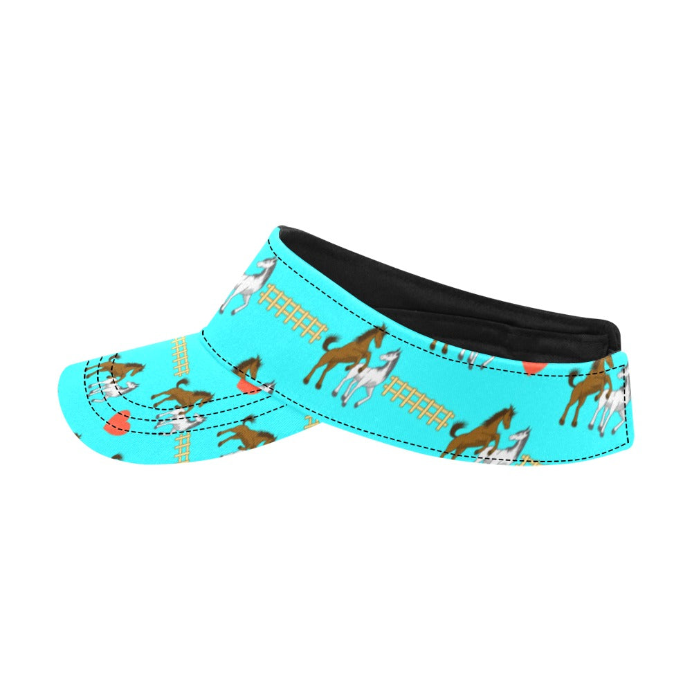 Horse Couple Love Print Design LKS309 Unisex Sun Visor