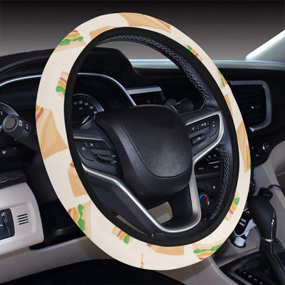 Sandwich Print Design LKS301 Steering Wheel Cover with Elastic Edge