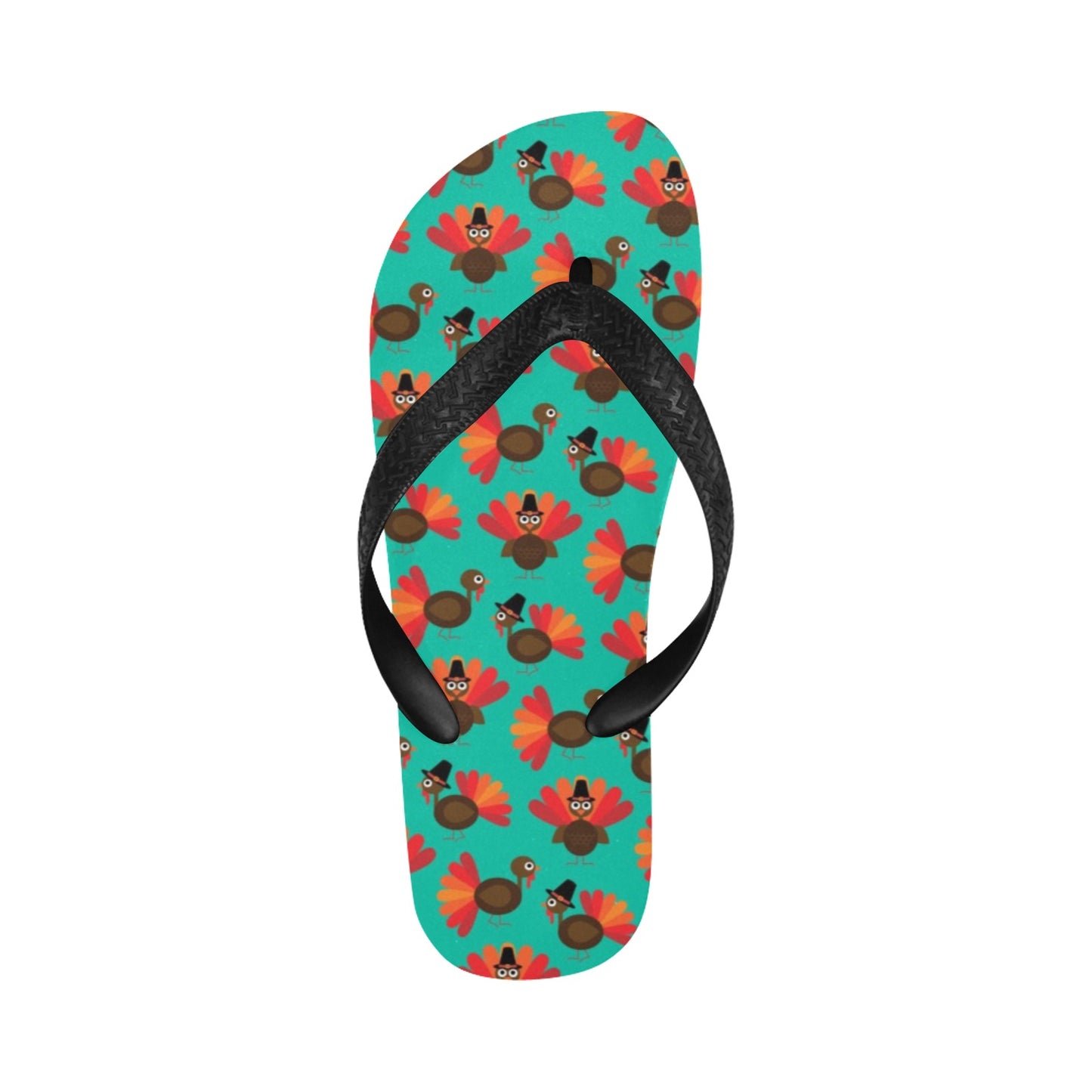 Thanksgiving Print Design LKS307 Flip Flops