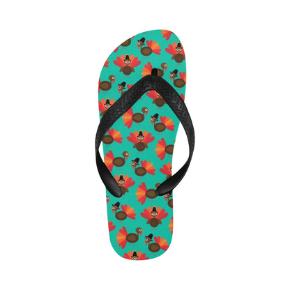 Thanksgiving Print Design LKS307 Flip Flops