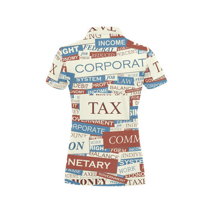 Accounting Financial Pattern Print Design 01 Women's Polo Shirt