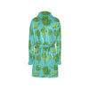 Spinach Print Design LKS301 Women's Fleece Robe