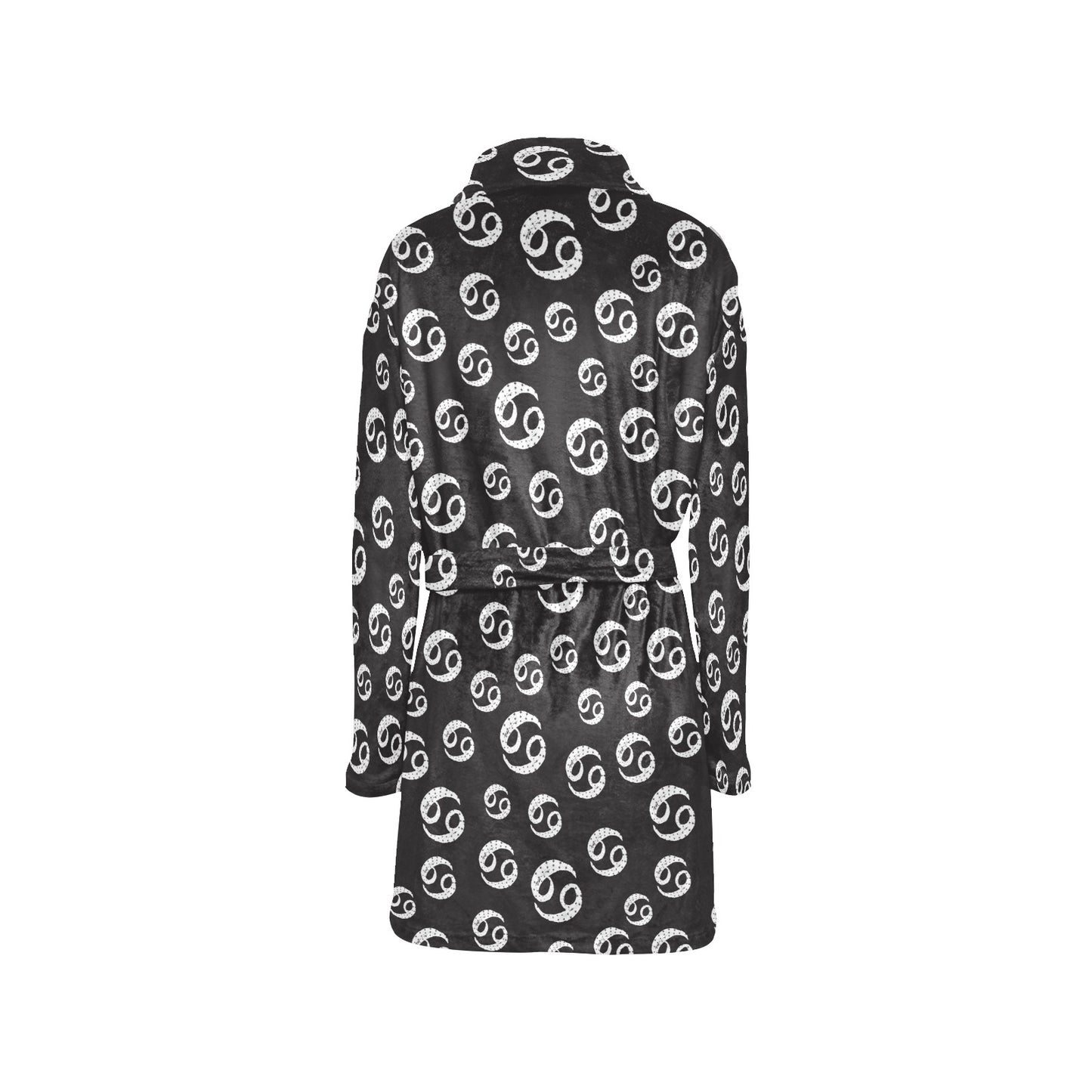 Cancer Zodiac Pattern Print Design 02 Women's Fleece Robe