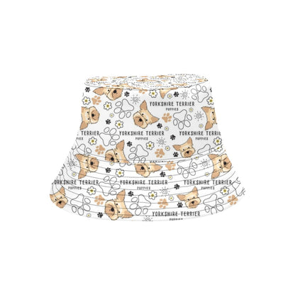 Yorkshire Terriers Print Design LKS308 Unisex Bucket Hat