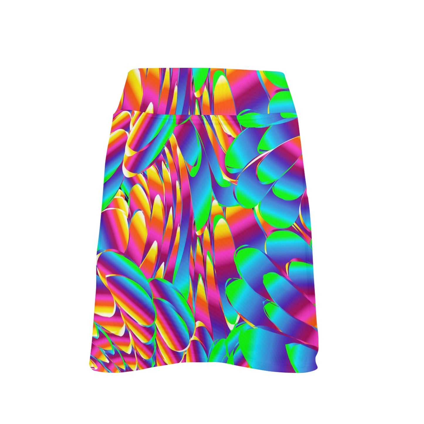 Psychedelic Trippy Pattern 17" Golf & Pickleball Skort with Pockets