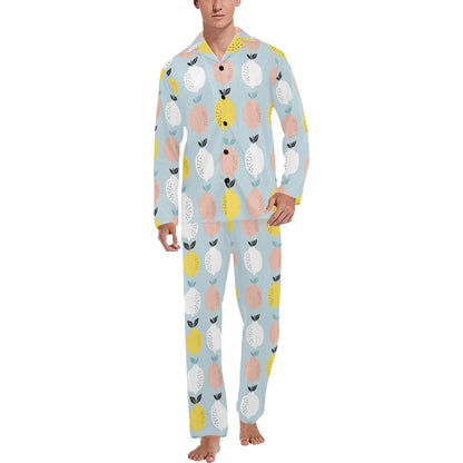 Citrus  Pattern Print Design 03 Men's Long Pajama Set