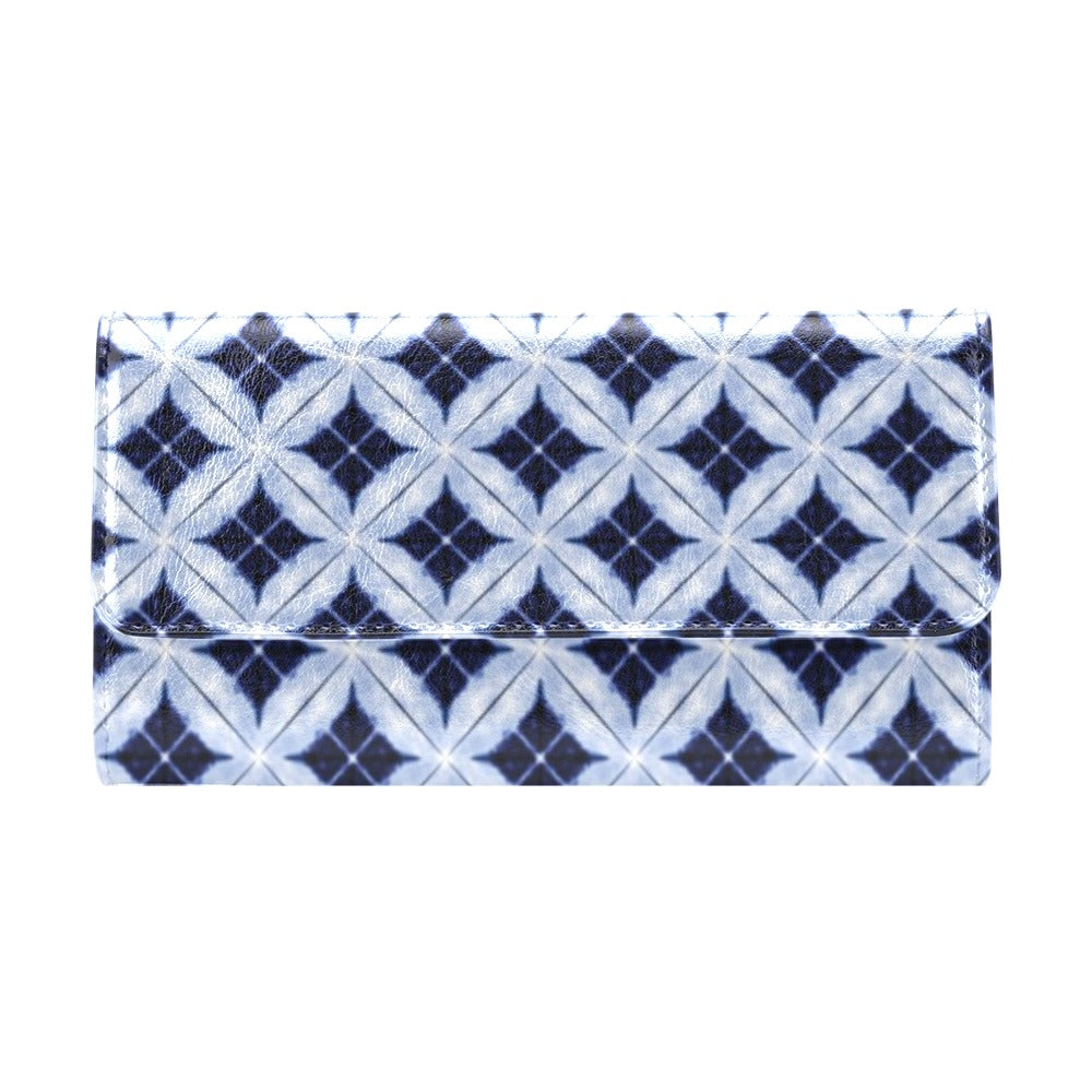 Tie Dye Print Design LKS308 Women's Trifold Wallet