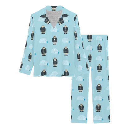 Eskimo Pattern Print Design 03 Women's Long Pajama Set