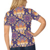 Ganesha Pattern Print Design 01 Women's Polo Shirt