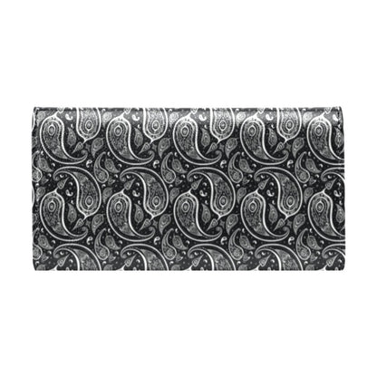 Paisley Black Design Print Women's Trifold Wallet