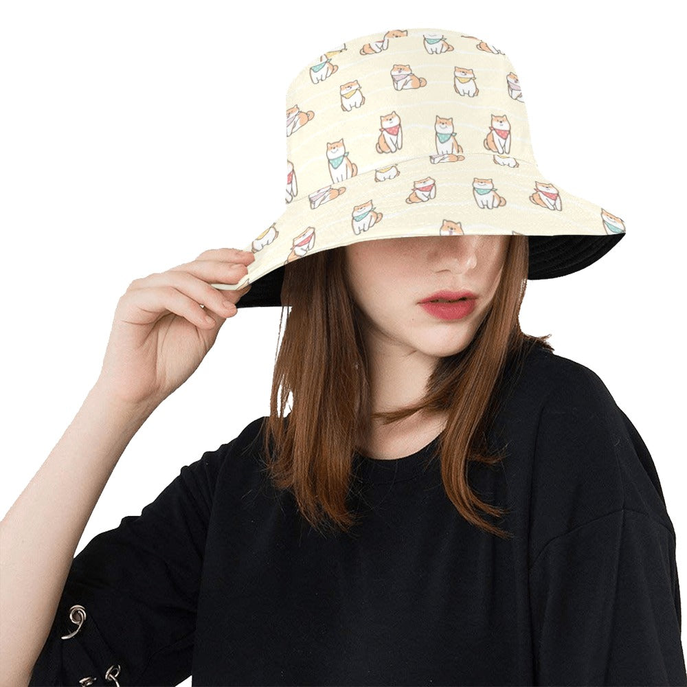 Shiba Inu Print Design LKS306 Unisex Bucket Hat