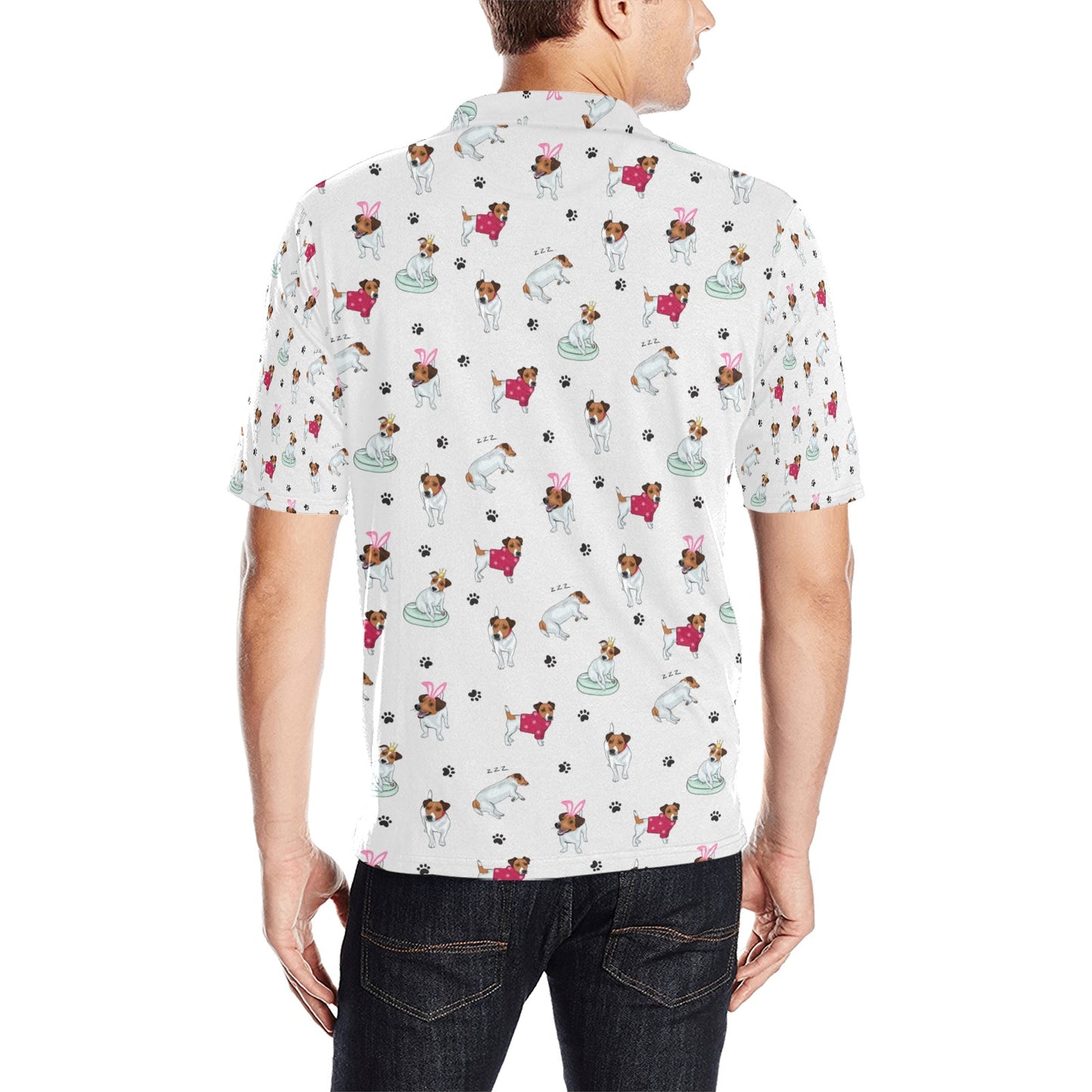 Russell Terriers Print Design LKS308 Men Polo Shirt