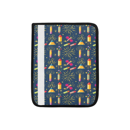 Firework Sparkling Rockets Print Design LKS306 Car Seat Belt Cover