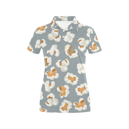 Popcorn Pattern Print Design A05 Women's Polo Shirt