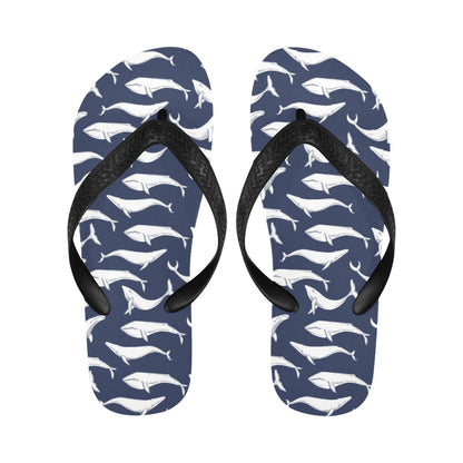 Whale Print Design LKS308 Flip Flops