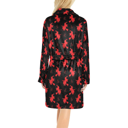 Witch Print Design LKS308 Women's Fleece Robe