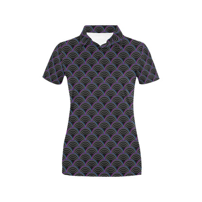 Mermaid Pattern Print Design 09 Women's Polo Shirt
