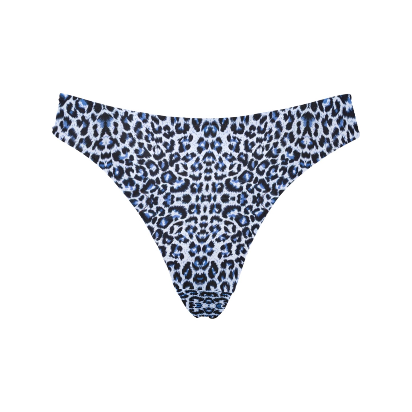 Leopard Blue Skin Print Women's Thongs