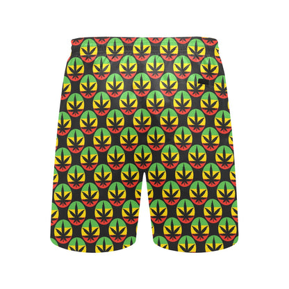 Rasta Reggae Color Design Men's Swim Trunks Beach Shorts