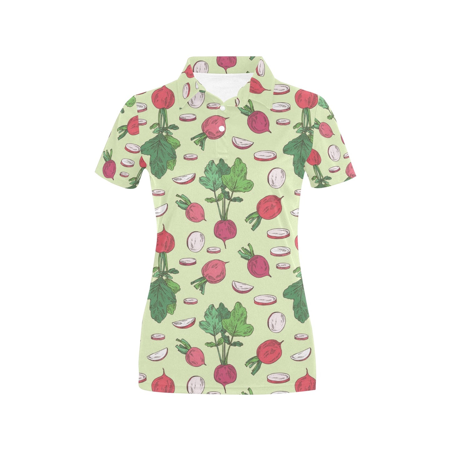 Radish Pattern Print Design A04 Women's Polo Shirt