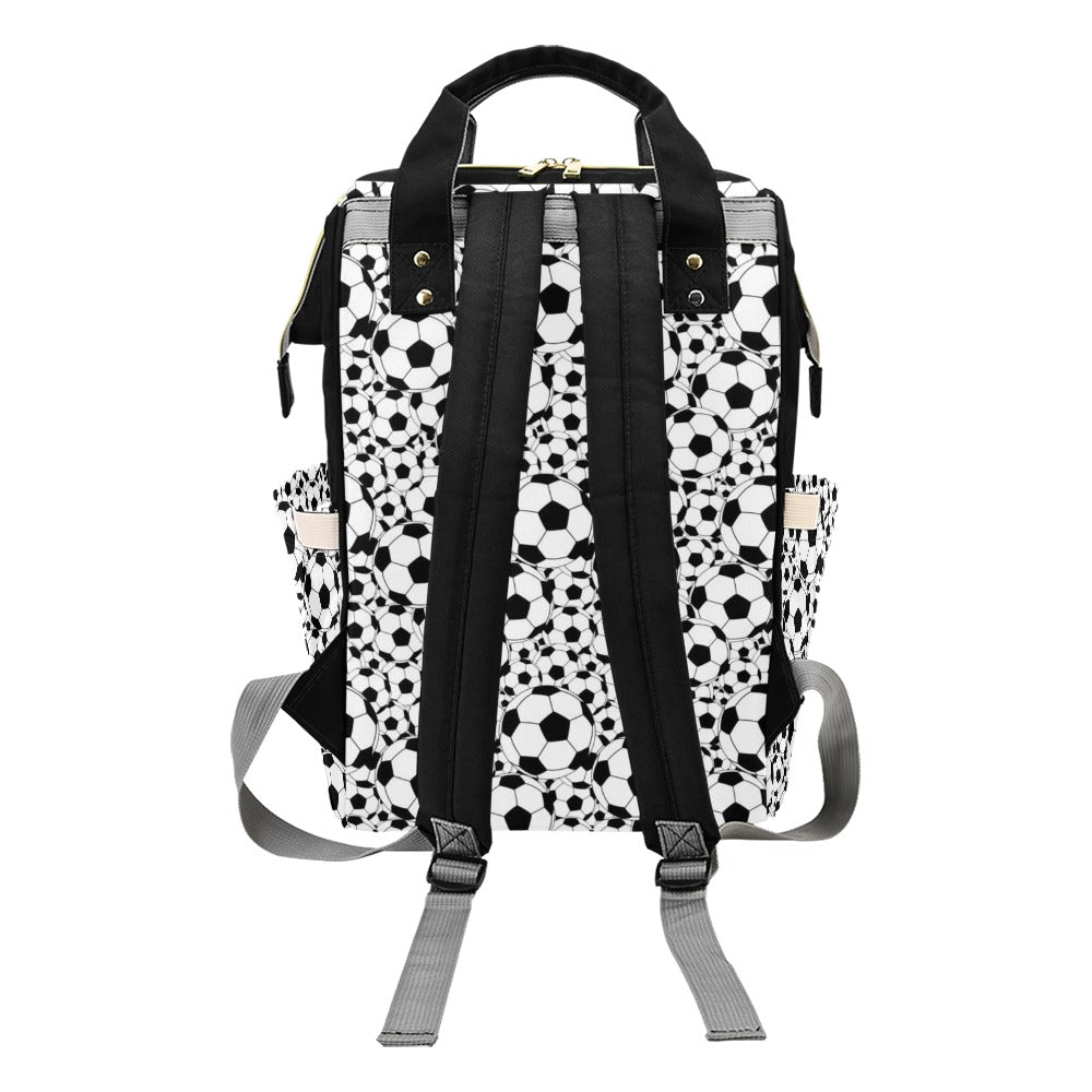 Soccer Ball Print Design LKS301 Diaper Bag Backpack