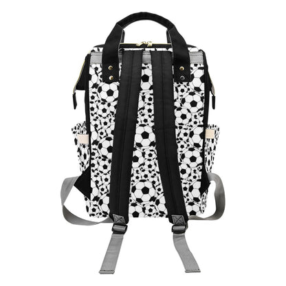 Soccer Ball Print Design LKS301 Diaper Bag Backpack