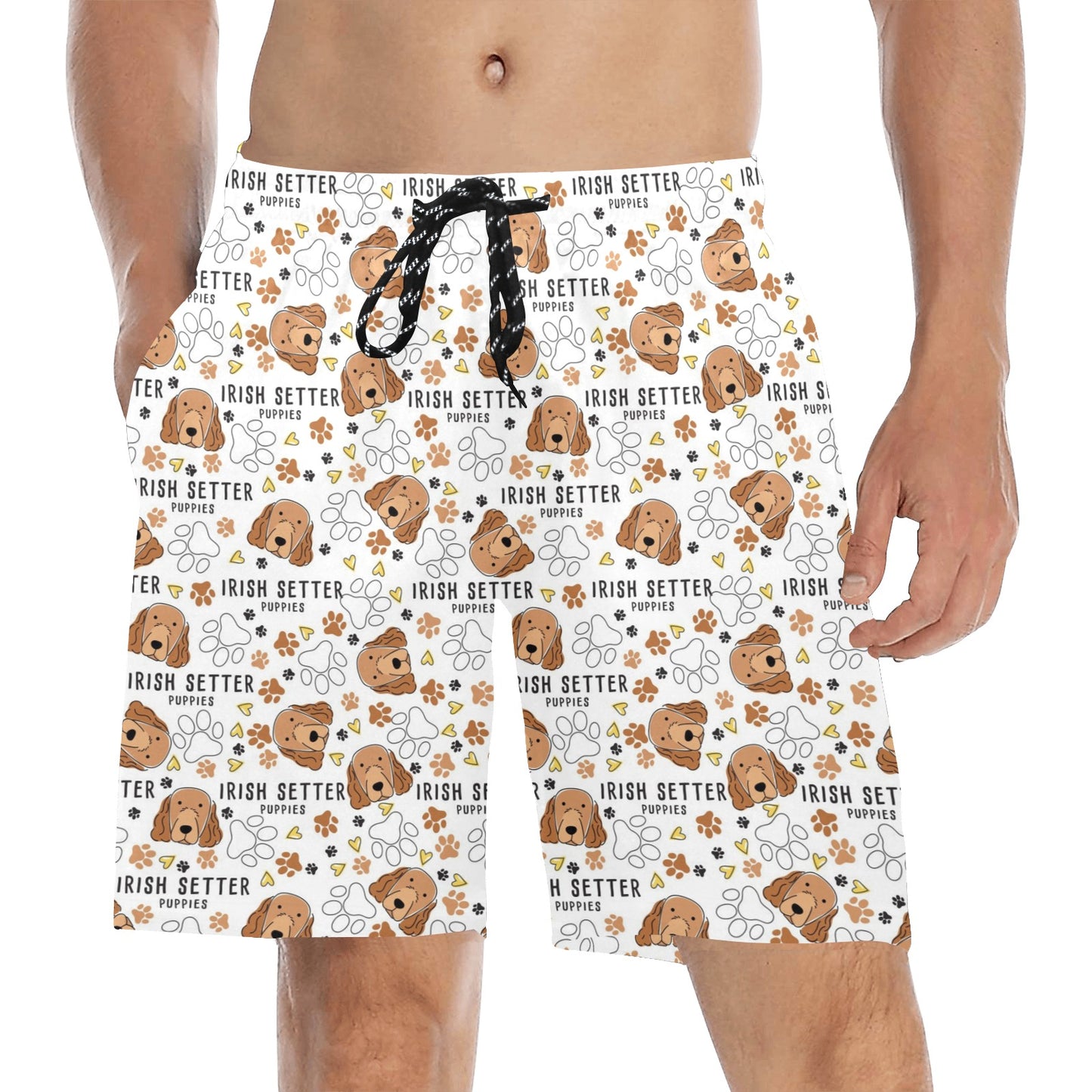 Setters Irish Print Design LKS301 Men's Swim Trunks Beach Shorts