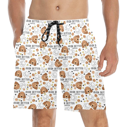 Setters Irish Print Design LKS301 Men's Swim Trunks Beach Shorts