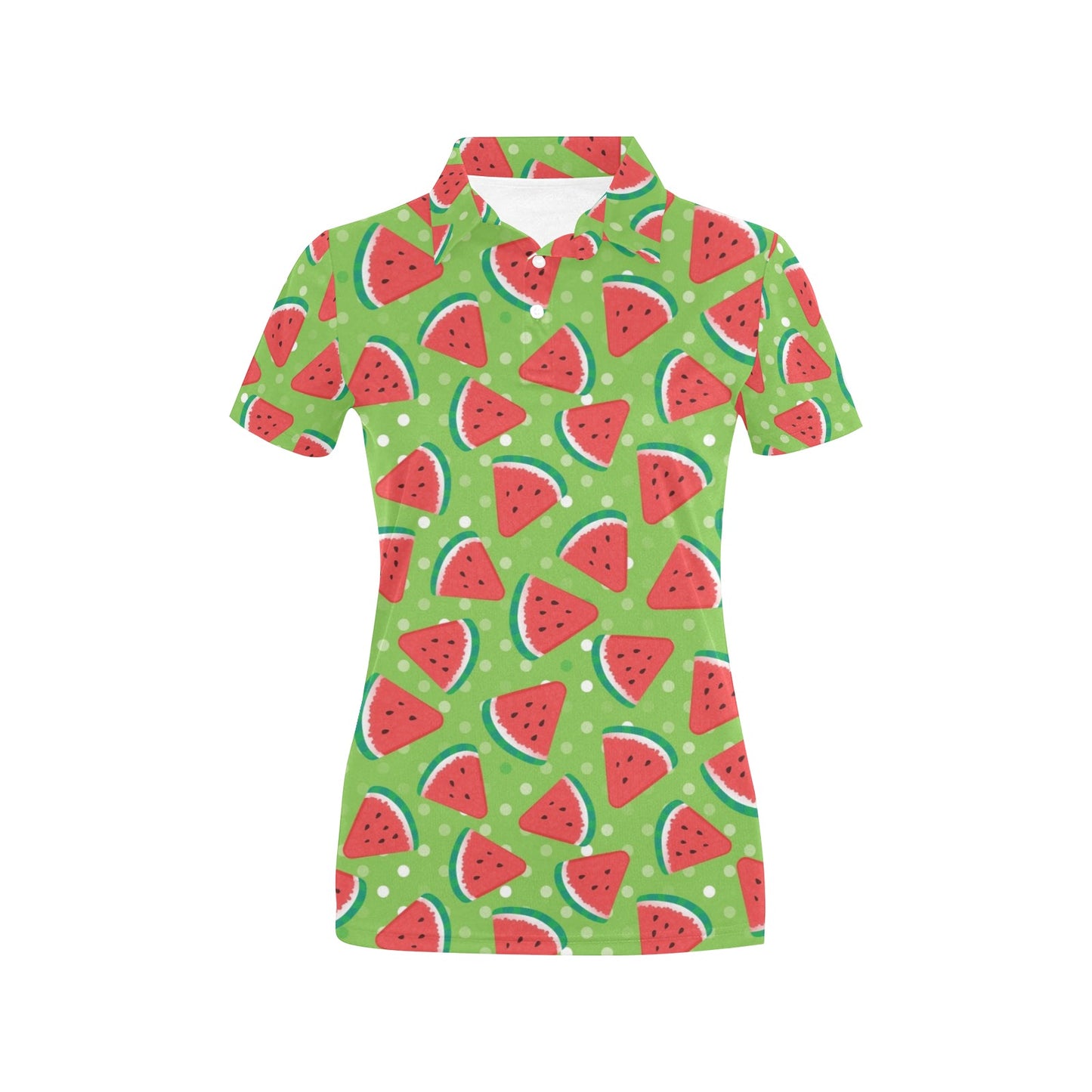 Watermelon Pattern Print Design WM05 Women's Polo Shirt