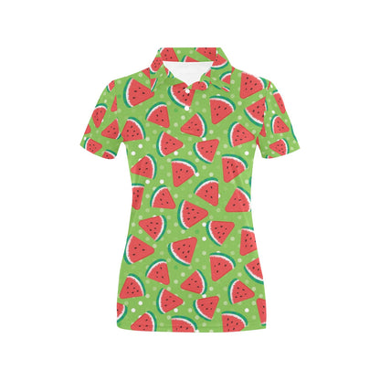 Watermelon Pattern Print Design WM05 Women's Polo Shirt