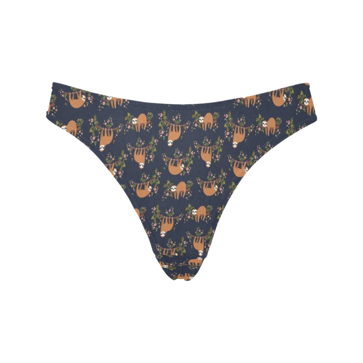 Sloth flower Design Themed Print Women's Thongs