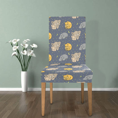 Safari Elephant Lion Print Design LKS303 Dining Chair Slipcover