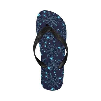 Spider Web Blue Print Design LKS304 Flip Flops