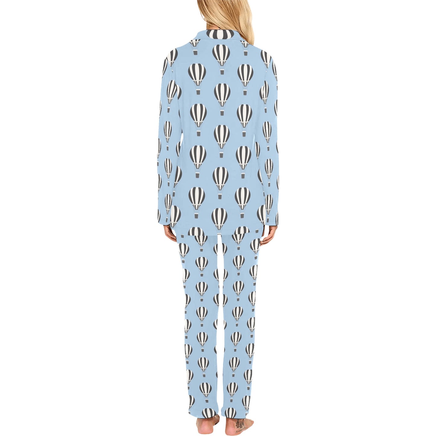 Ballon Pattern Print Design 05 Women's Long Pajama Set