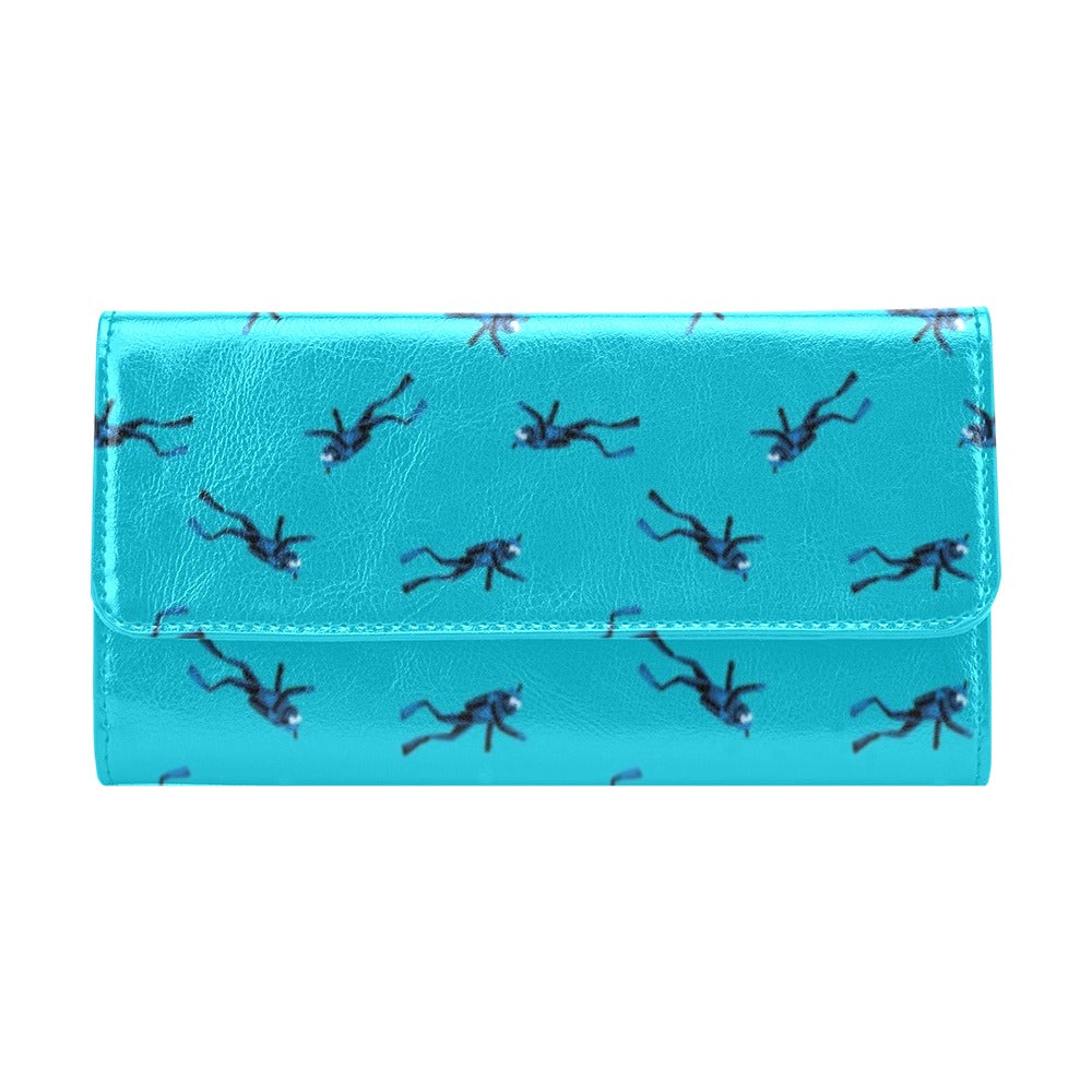 Scuba Driver Print Design LKS304 Women's Trifold Wallet