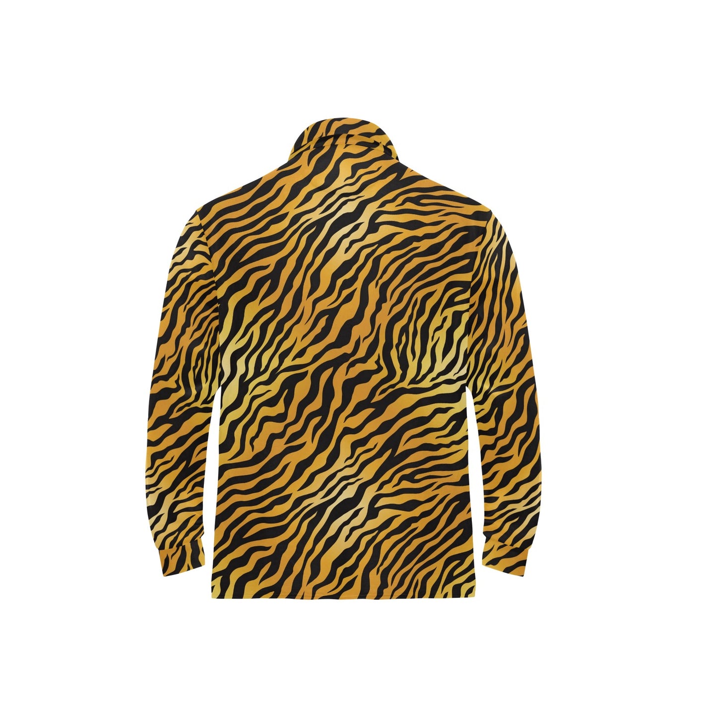 Tiger Print Design LKS302 Long Sleeve Polo Shirt For Men's