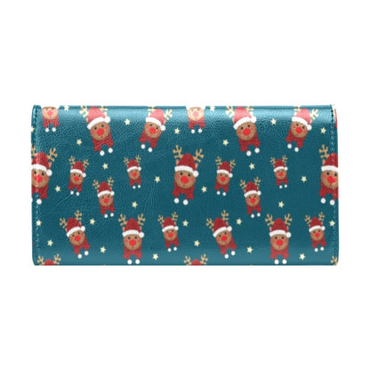 Reindeer Print Design LKS406 Women's Trifold Wallet